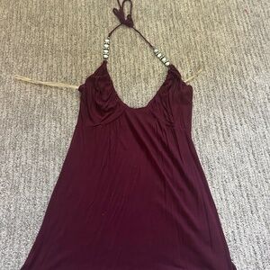 Burgundy halter